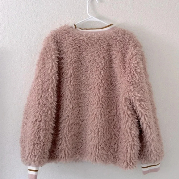 New Faux fur jacket Jessica Simpson 1X lined rose smoke jacket hook eye closure - Picture 2 of 11